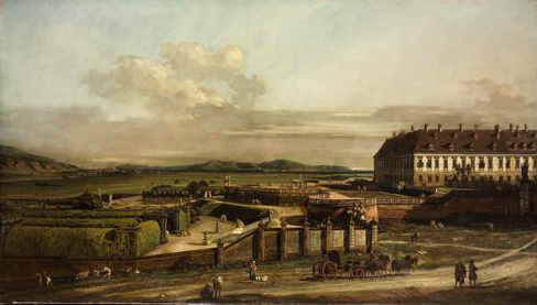 The imperial summer residence, courtyard, view from north, 1758 - Бернардо Беллотто