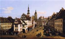 The Marketplace at Pirna - Bernardo Bellotto