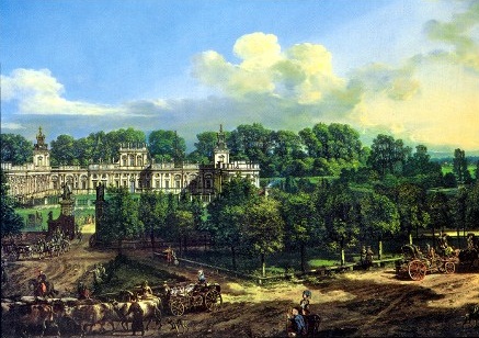 Wilanów Palace seen from the entrance, 1776 - Бернардо Беллотто