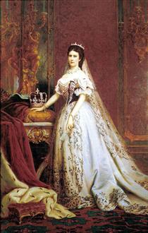 Queen Elisabeth of Hungary and Bohemia - Bertalan Szekely