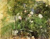 A Corner of the Rose Garden - Berthe Morisot