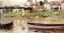 Boats on the Seine - Berthe Morisot