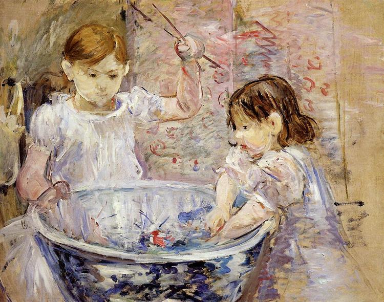 Children at the Basin, 1886 - Берта Моризо