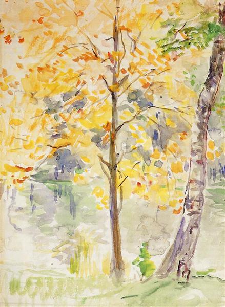 Fall Colors in the Bois de Boulogne, 1888 - Берта Моризо