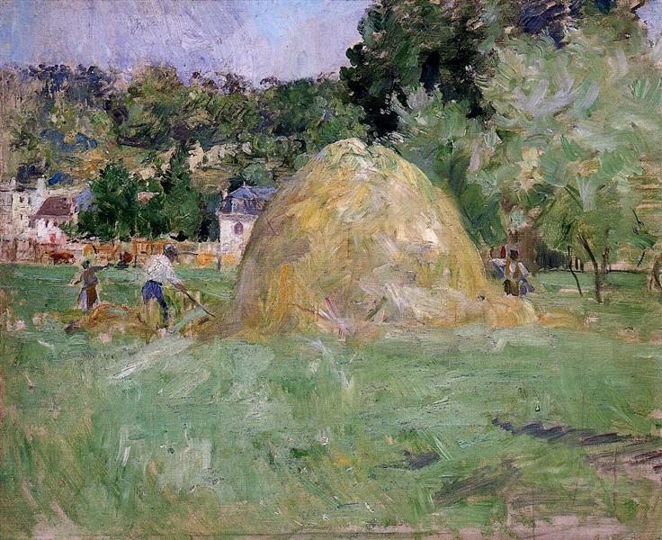 Haystacks at Bougival, 1883 - 貝爾特·莫里索