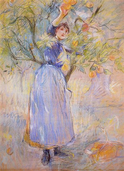 The Orange Picker, 1889 - Берта Морізо