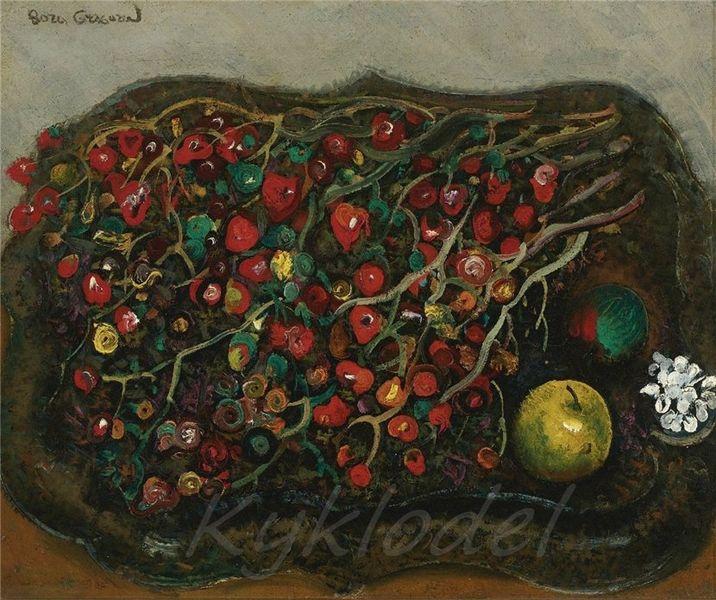 Still life with berries and apples - Boris Grigoriev