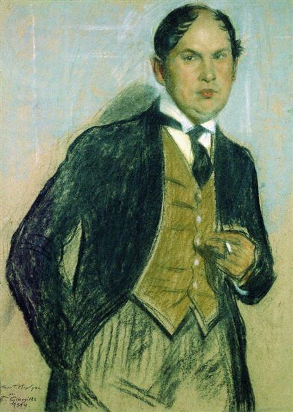 Portrait of G. Narbut, 1914 - Boris Koustodiev