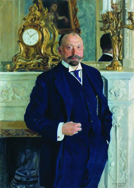 Portrait of P.L. Barc, 1909 - Boris Michailowitsch Kustodijew