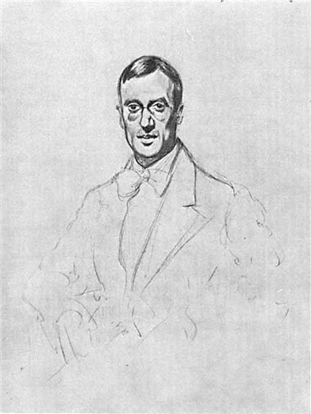 Portrait of Vsevolod Voinov, 1921 - Boris Michailowitsch Kustodijew