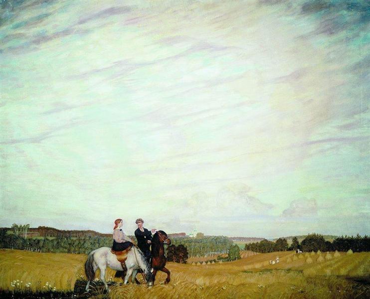 Ride. Boris and Yu. Kustodiyevs, 1915 - Boris Kustodiev