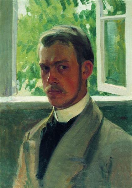 Self Portrait near the Window, 1899 - Boris Michailowitsch Kustodijew
