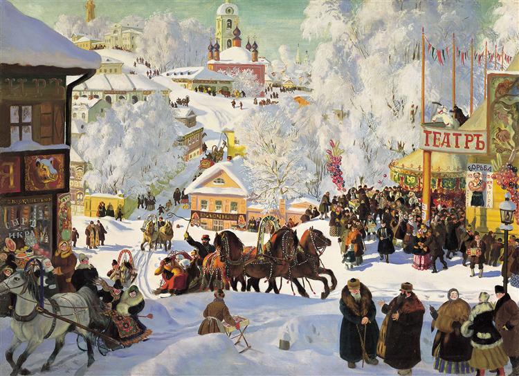 Масленица (Масленичное катание), 1919 - Борис Кустодиев
