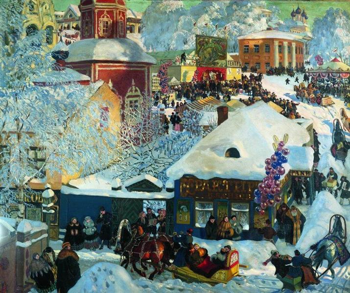 Зима. Масленичное гулянье, 1919 - Борис Кустодиев