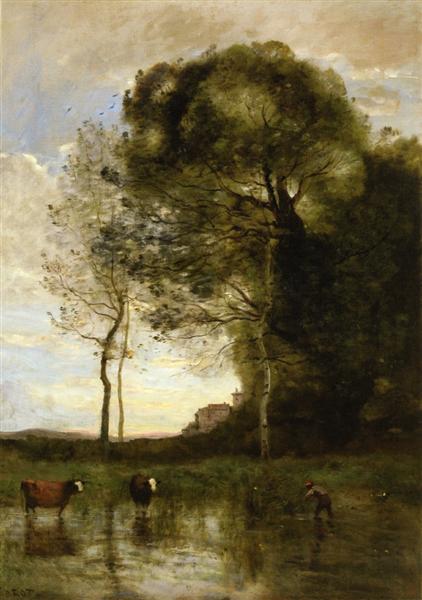 Banks of a Pond in Normandy, c.1865 - c.1870 - Camille Corot