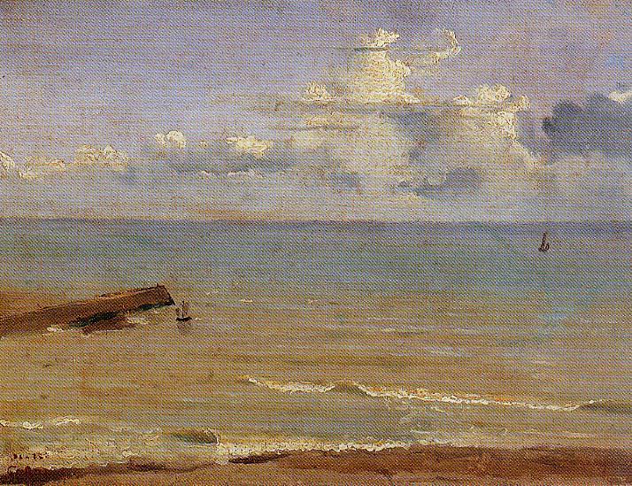 Дьепп. Конец пирса и море, 1826 - 1827 - Камиль Коро