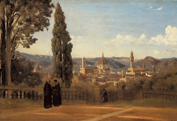Флоренция, Сады Боболи, c.1834 - c.1835 - Камиль Коро