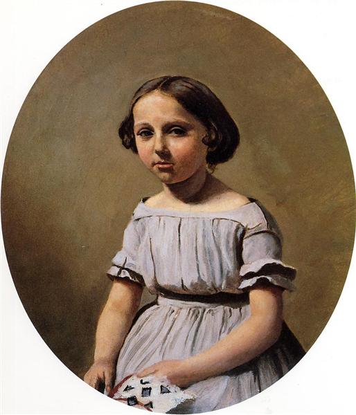 Старшая дочь месье Эдуарда Делалена (Мадемуазель де Гаре), c.1845 - c.1850 - Камиль Коро