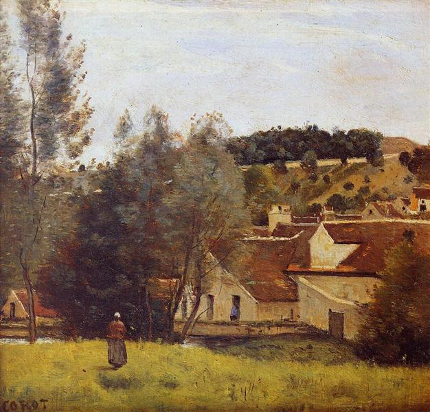 The Evaux Mill at Chiery, near Chateau Thierry, c.1855 - c.1860 - Каміль Коро