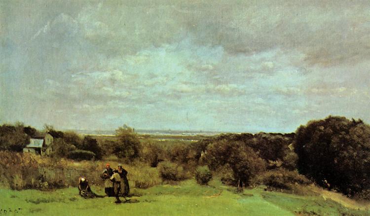 The Grape Harvest at Sevres, c.1865 - Camille Corot