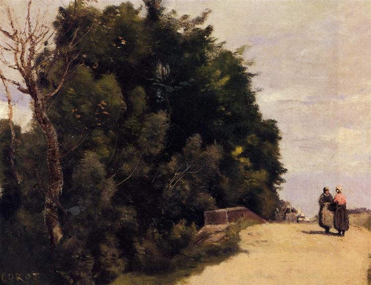 The Little Bridge at Mantes - Jean-Baptiste Camille Corot