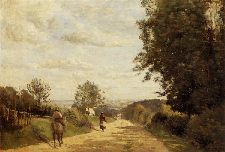 The Road to Sevres, c.1858 - c.1859 - Каміль Коро