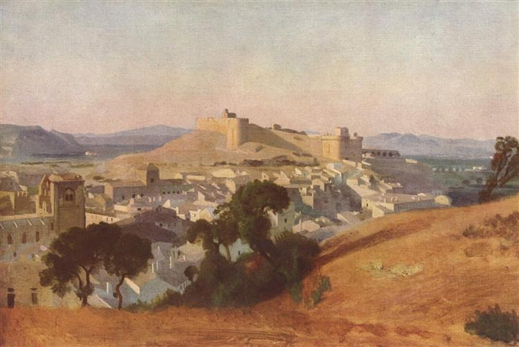 View from Villeneuve Lés Avignon, Saint André Fort, 1836 - Jean-Baptiste Camille Corot