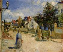 A Street in Pontoise - Camille Pissarro