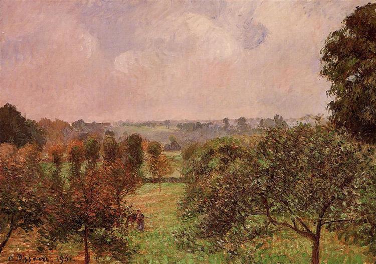 After the Rain, Autumn, Eragny, 1901 - Каміль Піссарро