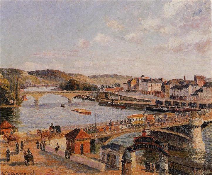 Afternoon, Sun, Rouen, 1896 - Камиль Писсарро