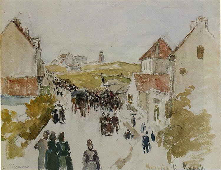 Feast Day in Knokke, 1891 - Камиль Писсарро