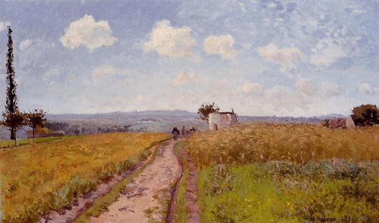 June Morning, View over the Hills over Pontoise, 1873 - 卡米耶·畢沙羅