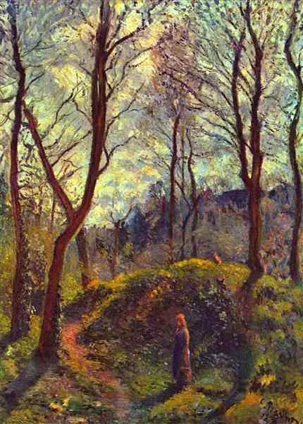 Landscape with Big Trees - Camille Pissarro