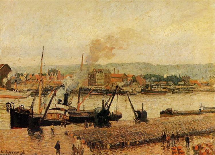 Morning, after the Rain, Rouen, 1896 - Camille Pissarro