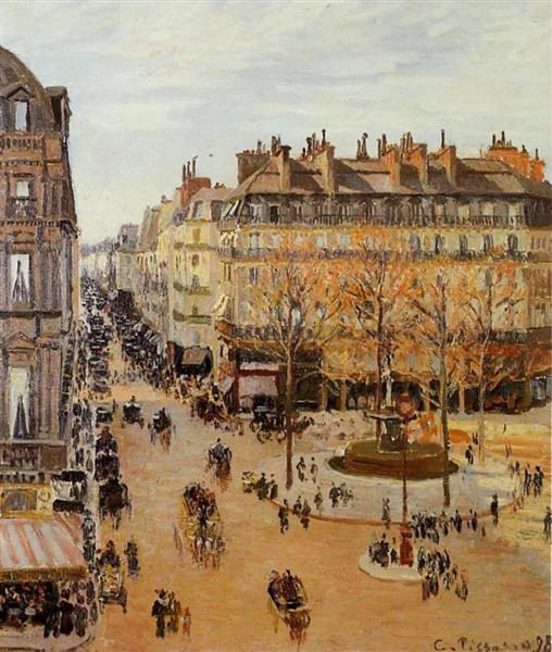Rue Saint-Honore, Sun Effect, Afternoon, 1898 - Camille Pissarro