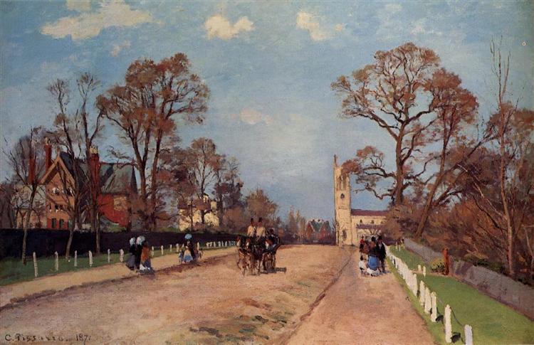 The Avenue, Sydenham, 1871 - Каміль Піссарро