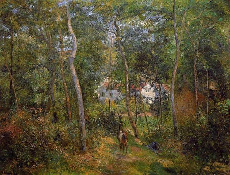 The Backwoods of l'Hermitage, Pontoise, 1879 - Camille Pissarro