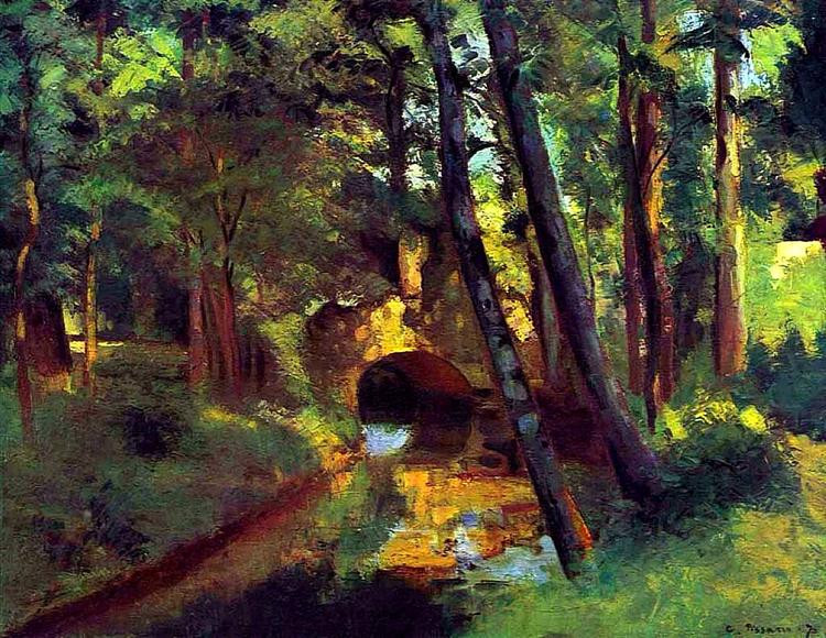 The Little Bridge, Pontoise, 1875 - Каміль Піссарро