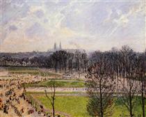 Le jardin des Tuileries un après-midi d'hiver - Camille Pissarro