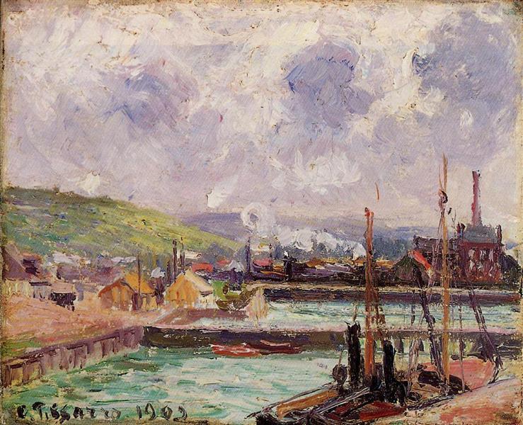 View of Duquesne and Berrigny Basins in Dieppe, 1902 - Камиль Писсарро