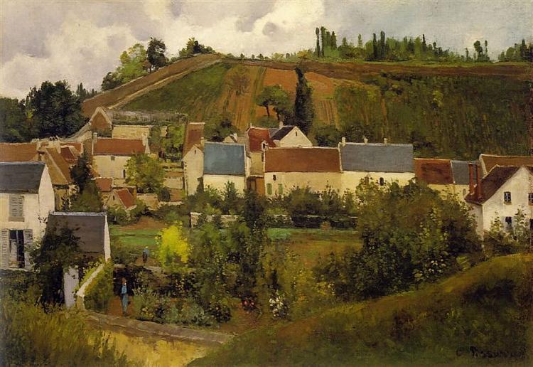 View of l'Hermitage, Jallais Hills, Pontoise, c.1867 - Camille Pissarro