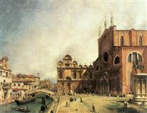 Campo Santi Giovanni e Paolo e Scuola Grande du San Marco - Canaletto