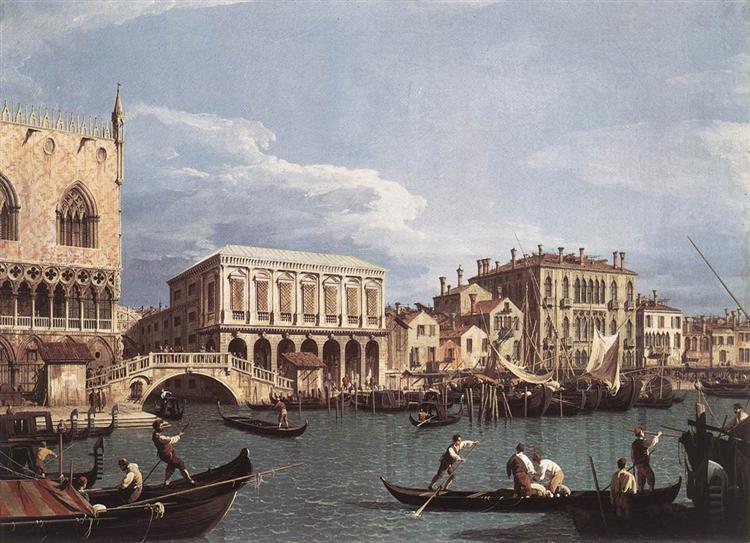 The Molo and the Riva degli Schiavoni from the St. Mark's Basin, 1740 - Canaletto