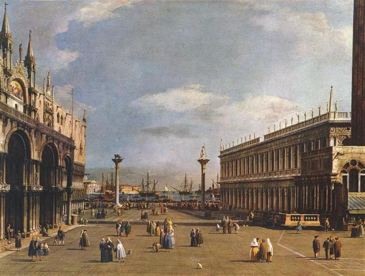 The Piazzetta, c.1734 - Каналетто