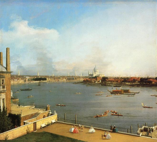 Londres : la Tamise et la City of Londres depuis Richmond House, 1746 - Canaletto
