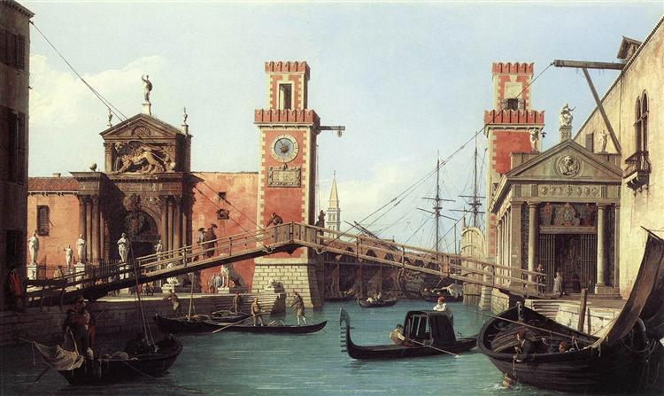Vista de la entrada al Arsenal, 1732 - Canaletto