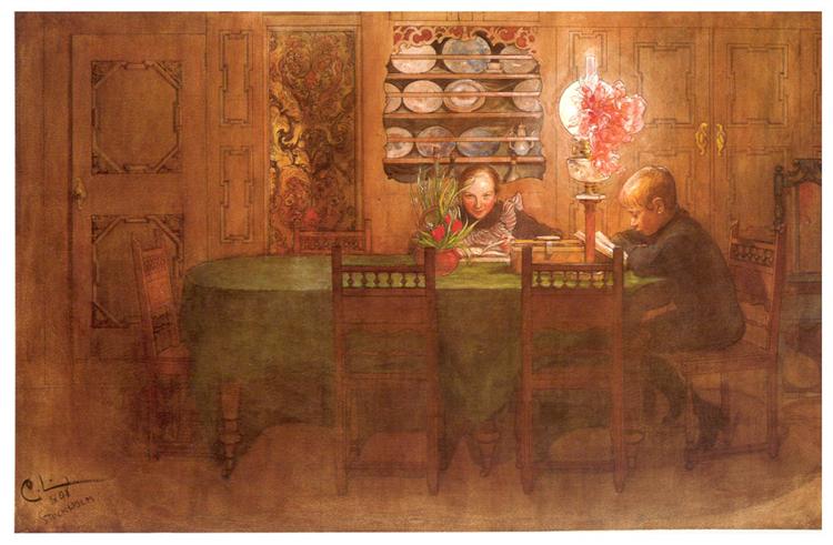 Los deberes, 1898 - Карл Ларссон