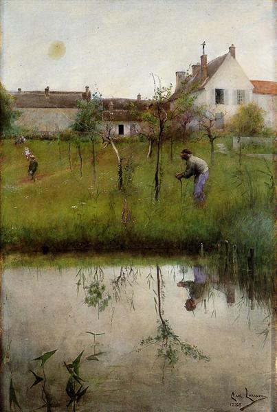 Le Vieil Homme et l'arbuste, 1883 - Carl Larsson