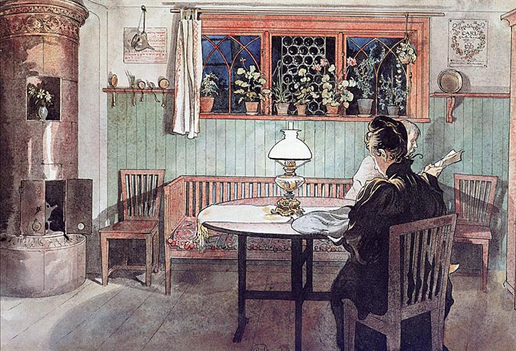 When the Children have Gone to Bed, c.1895 - Carl Larsson
