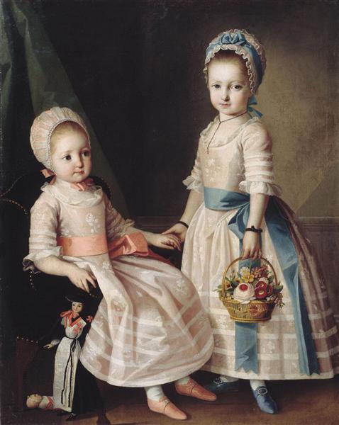 Portrait of Two Sisters, 1772 - Карл Людвиг Христинек